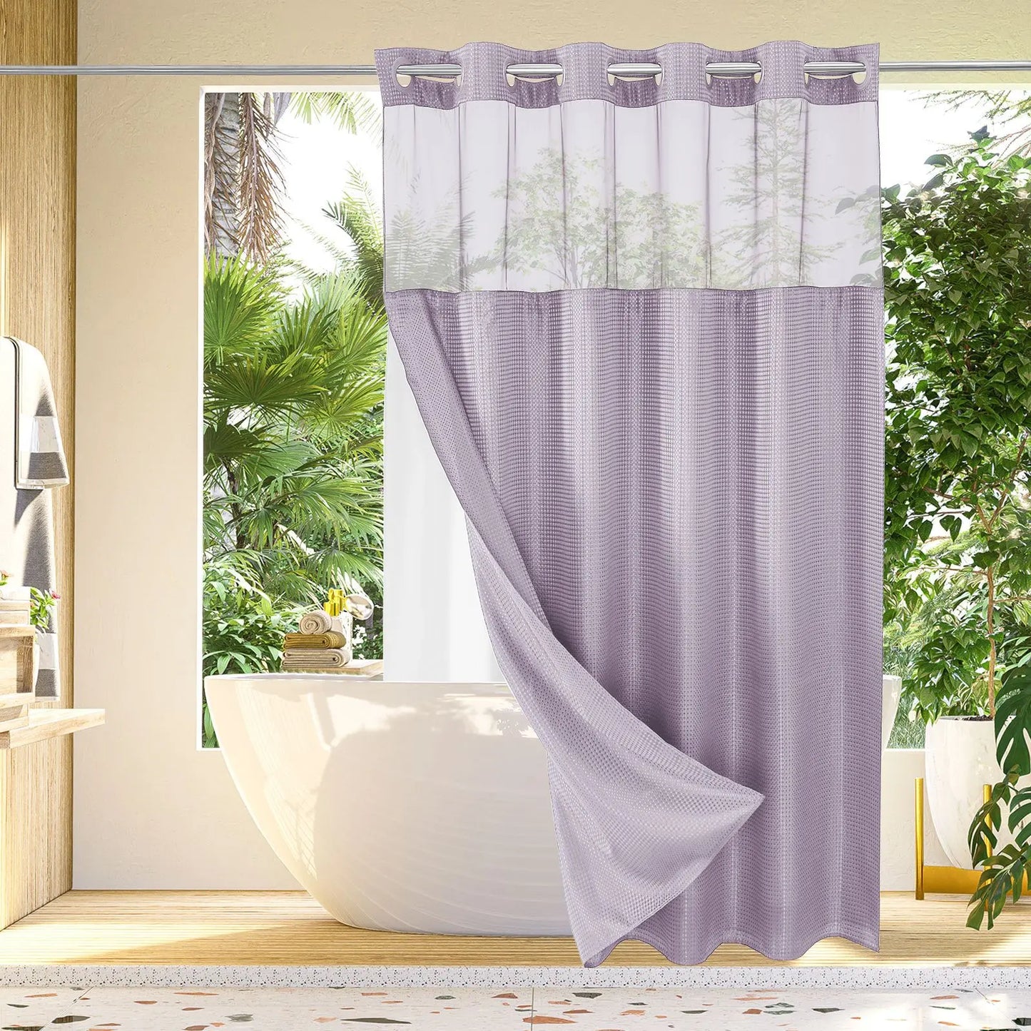 ๐HOT SALE 50% OFF ๐ Snap In Shower Curtain