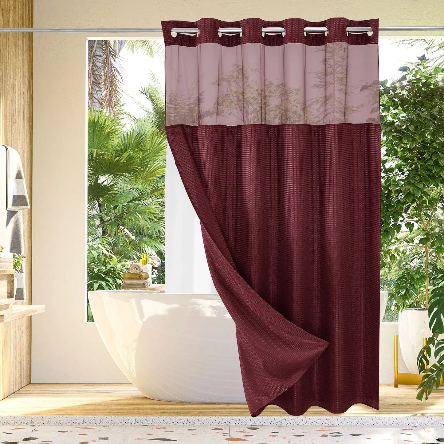 ๐HOT SALE 50% OFF ๐ Snap In Shower Curtain