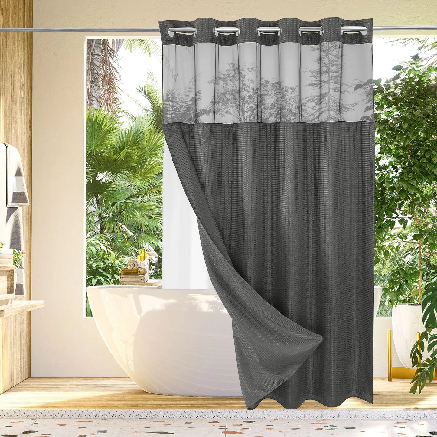 ๐HOT SALE 50% OFF ๐ Snap In Shower Curtain