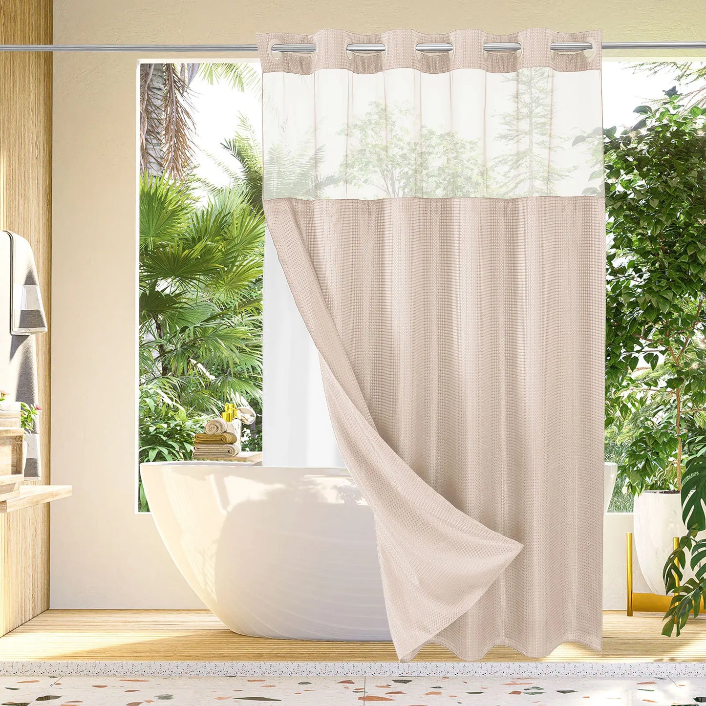 ๐HOT SALE 50% OFF ๐ Snap In Shower Curtain