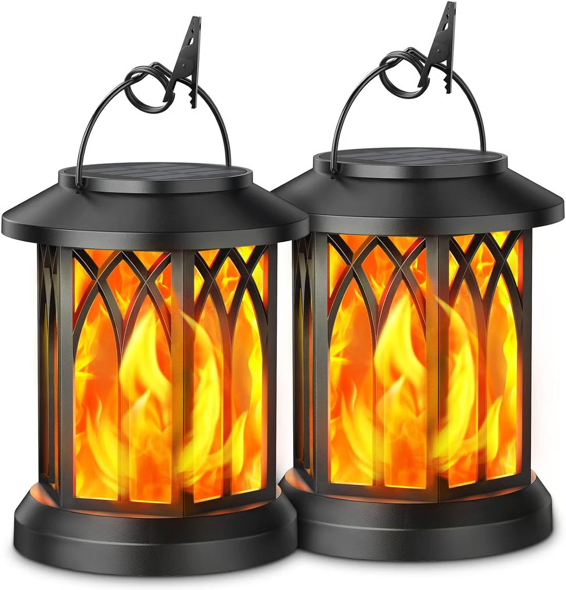 ✨LAST DAY ONLY 49% OFF🔥 upgraded flickering flame solar lantern outdoor waterproof light